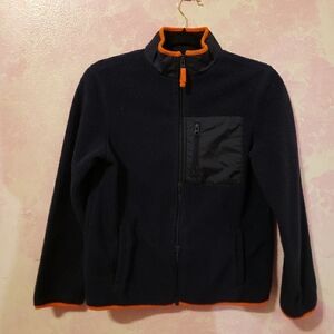 Men's Navy and Orange Fleece Jacket